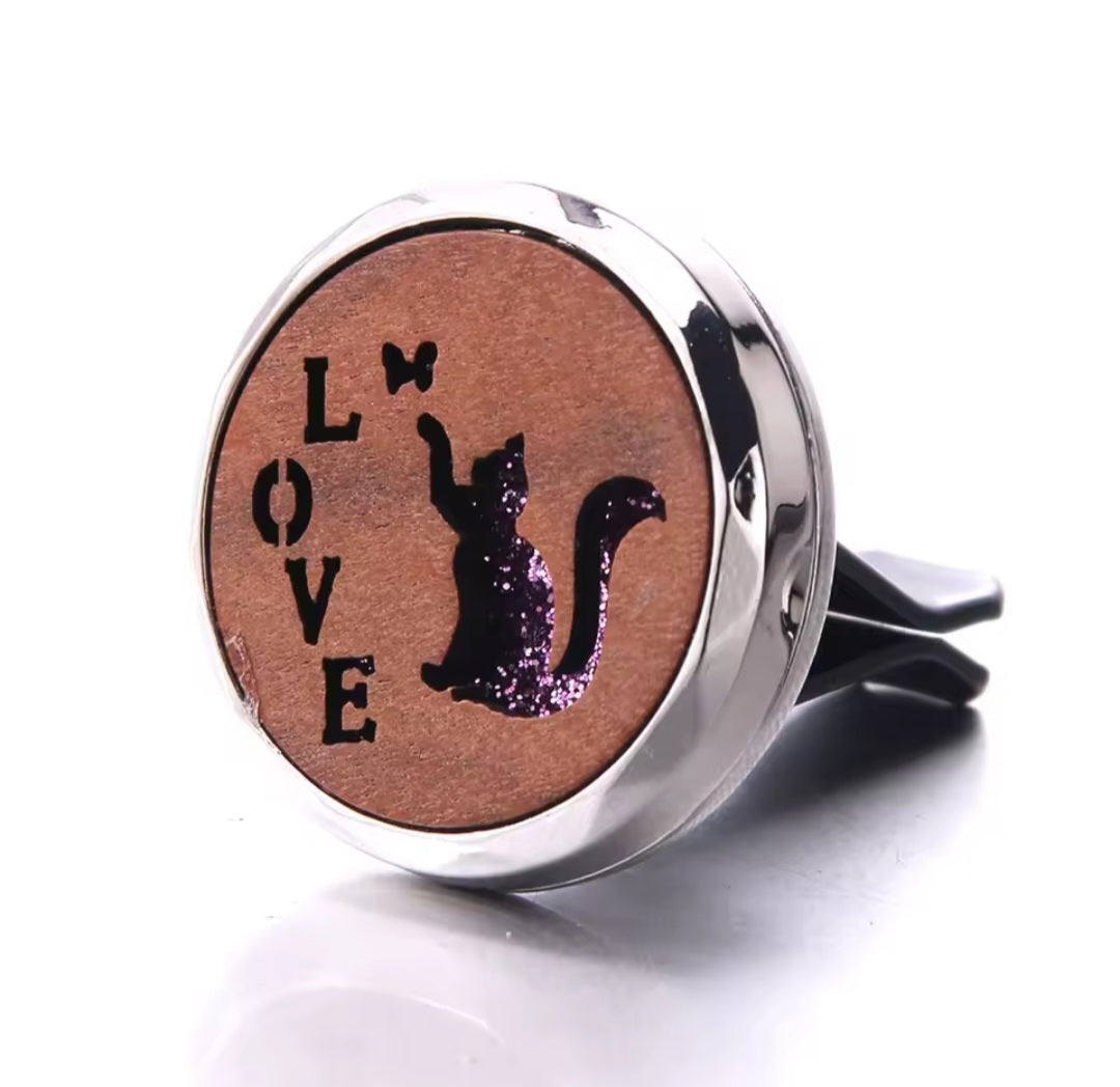 Diffuseurs auto en bois -Love chat