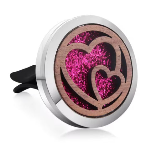 Diffuseur auto en bois - Coeurs